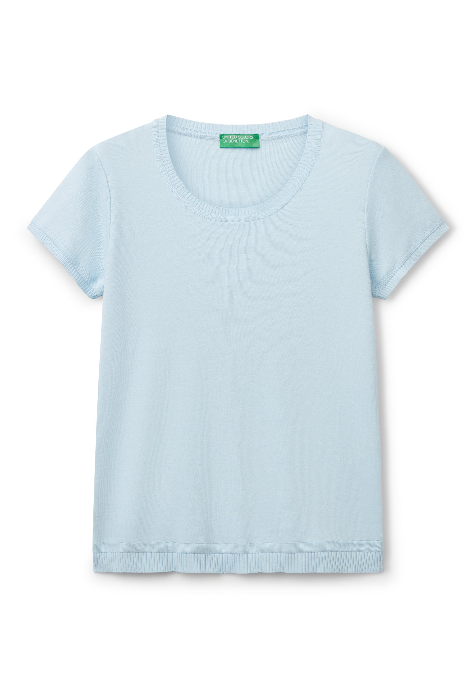 United Colors Of Benetton - Camiseta De Tirantes De Lino Para Mujer, Corte Regular Y Detalles En La Bastilla