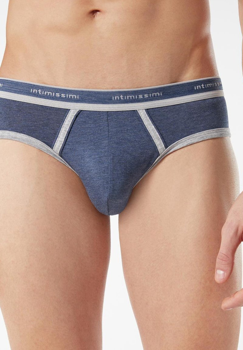 IUMAN Intimissimi Uomo AUS STRETCH MIT LOGO - Slip - denim mel/grigio chiaro mel