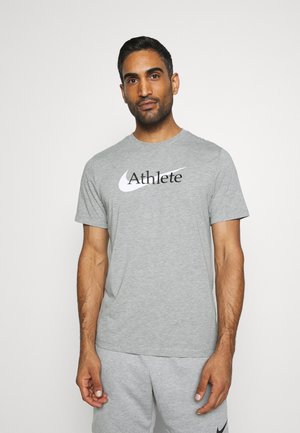 TEE ATHLETE - Print T-shirt - dark grey heather