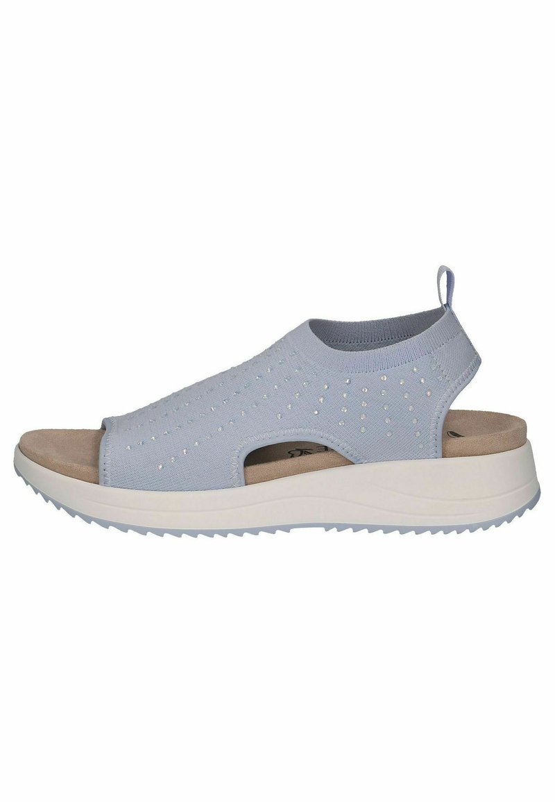 Caprice Sandale s punim potplatom - lt blue knit