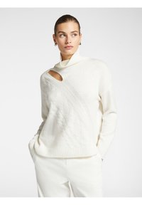 Elena Mirò CON PAILLETTES E DETTAGLIO CUT OUT - Maglione - bianco