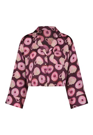 Hunkemöller LONG SLEEVED - Pižamos viršutinė dalis - purple