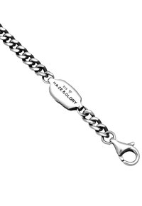 Bracciale in argento con un design a catena spessa, timbrato con "HAZE&GLORY" e "925" su un'etichetta ovale, completo di chiusura a gancio.
