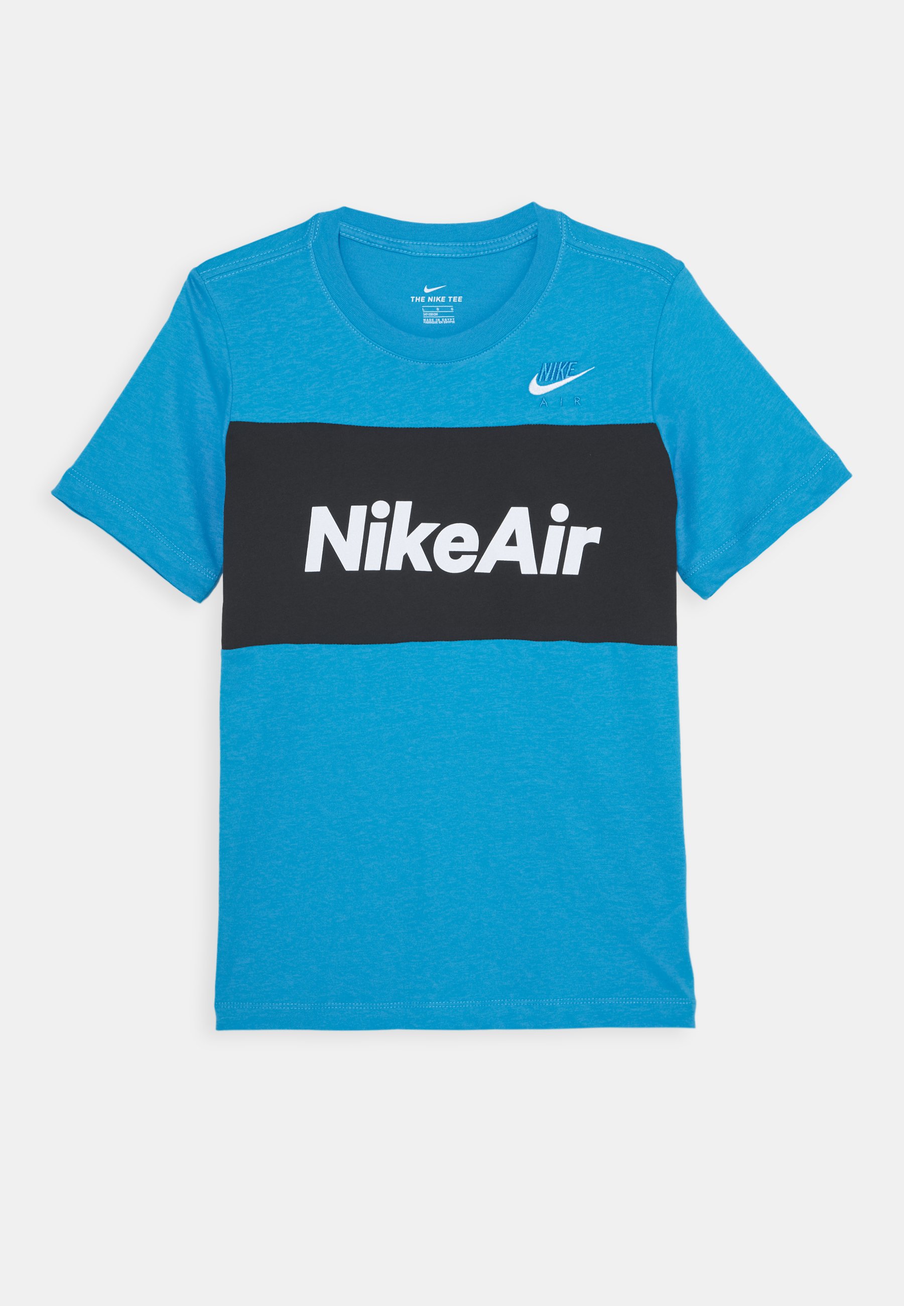blue black nike shirt