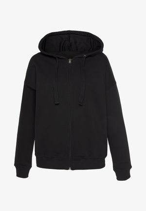 LASCANA, Zip-up sweatshirt - schwarz