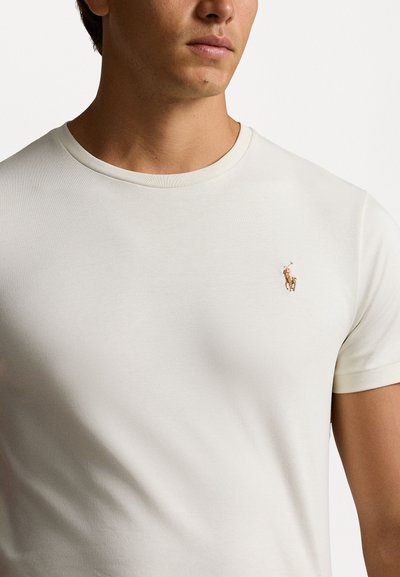 Polo Ralph Lauren CUSTOM SLIM FIT SOFT COTTON T-SHIRT - Tricou basic - parchment cream