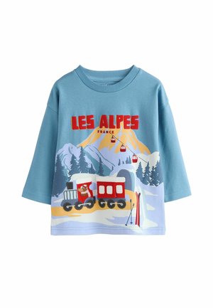 APPLIQUÉ - Long sleeved top - blue les alpes interactive