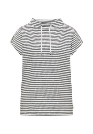 Cecil, T-SHIRT MIT FUNNEL NECK UND STREIFEN - T-shirt imprimé - urban dark blue