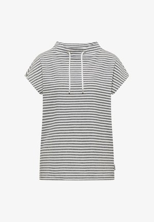 Cecil, T-SHIRT MIT FUNNEL NECK UND STREIFEN - T-shirt imprimé - urban dark blue