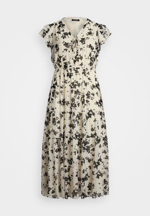 Lauren Ralph Lauren Woman POLYESTER CRINKLE DRESS - Nappali ruha - cream/black