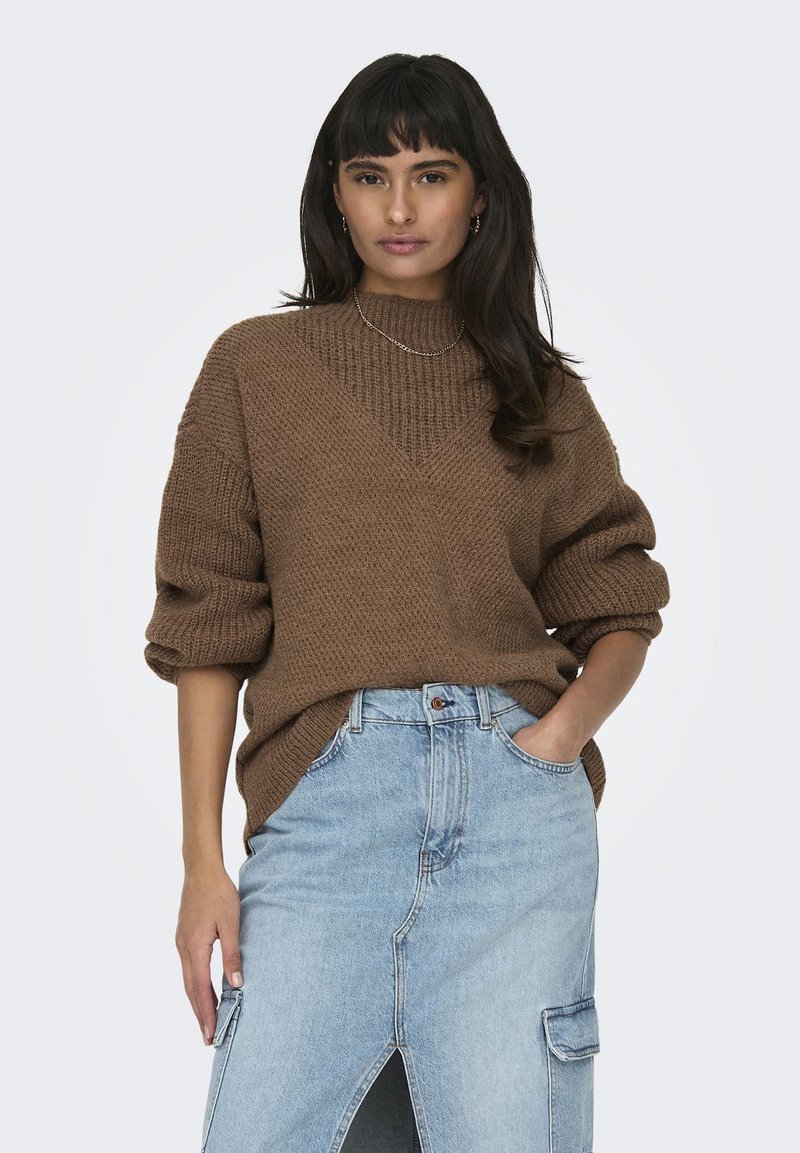 Chikka Lace V Neck L S Shirt Toasted Coconut