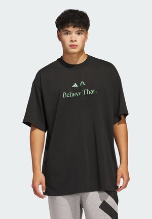 adidas Performance ANT BELIEVE - Print T-shirt - black screaming green