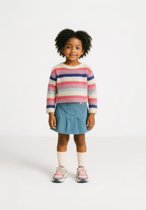 FLUFFY LONG SLEEVE - Jumper - white/blue