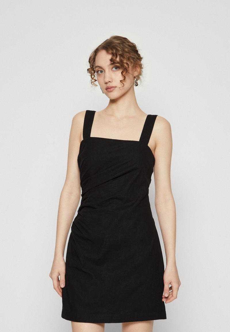 Abercrombie & Fitch - RUCHED SIDE MINI  - Denní šaty - black beauty, Zvětšit