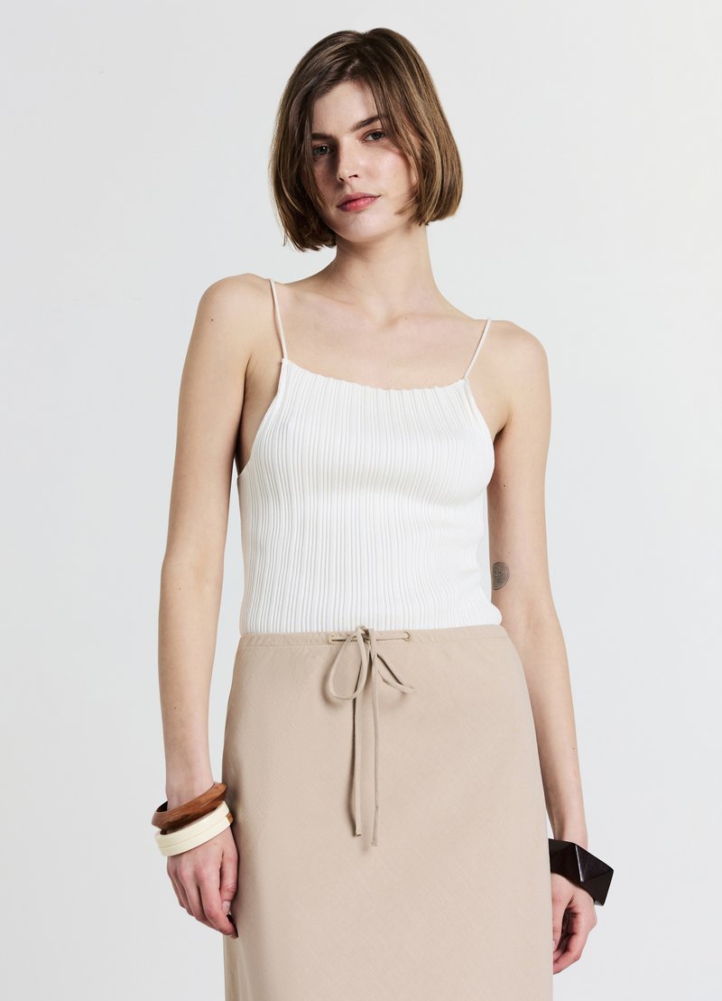 Calliope SPALLINE SOTTILI - Top - bianco lana