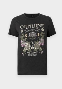 ONLLUCY LIFE REG S/S JRS NOOS - T-shirt imprimé - black