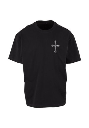 Mister Tee, VINTAGE PRAY CROSS OVERSIZE TEE - Μπλουζάκι με στάμπα - black
