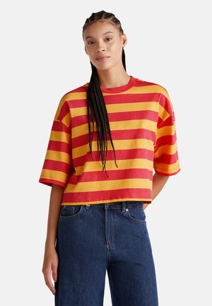 United Colors of Benetton STRIPED - Print T-shirt - orange