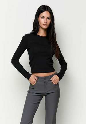 Balmohk, SLIM FIT, czarny melanż