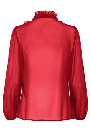 Saint Tropez LILJASZ CRINKLE LS SHIRT - Pogājama blūze - chinese red