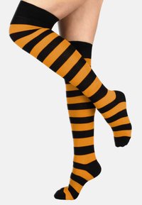 Normani WIDESTRIPE OVERKNEES - Overkneestrümpfe - schwarz/orange