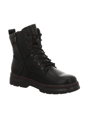 Lace-up ankle boots - black