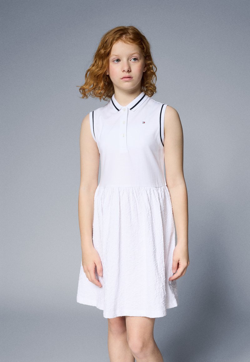 Tommy Hilfiger - BRODERIE ANGLAISE - Jerseykjole - white, Forstørre