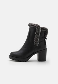 Anna Field Wide Fit Botines con plataforma - black