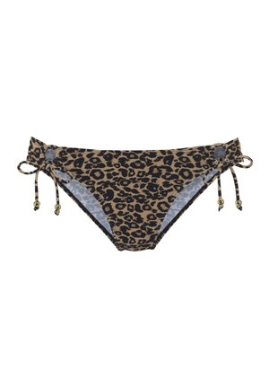 Bikini-Hose - schwarz nougat bedruckt