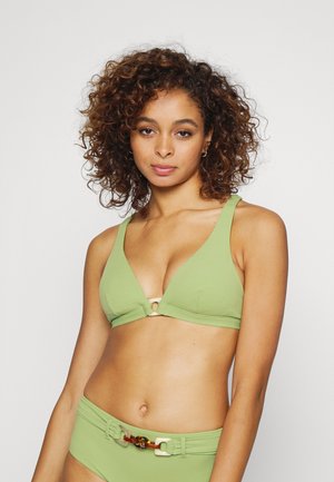 Seafolly BELIZE LONGLINE - Parte de cima de biquíni - green tea