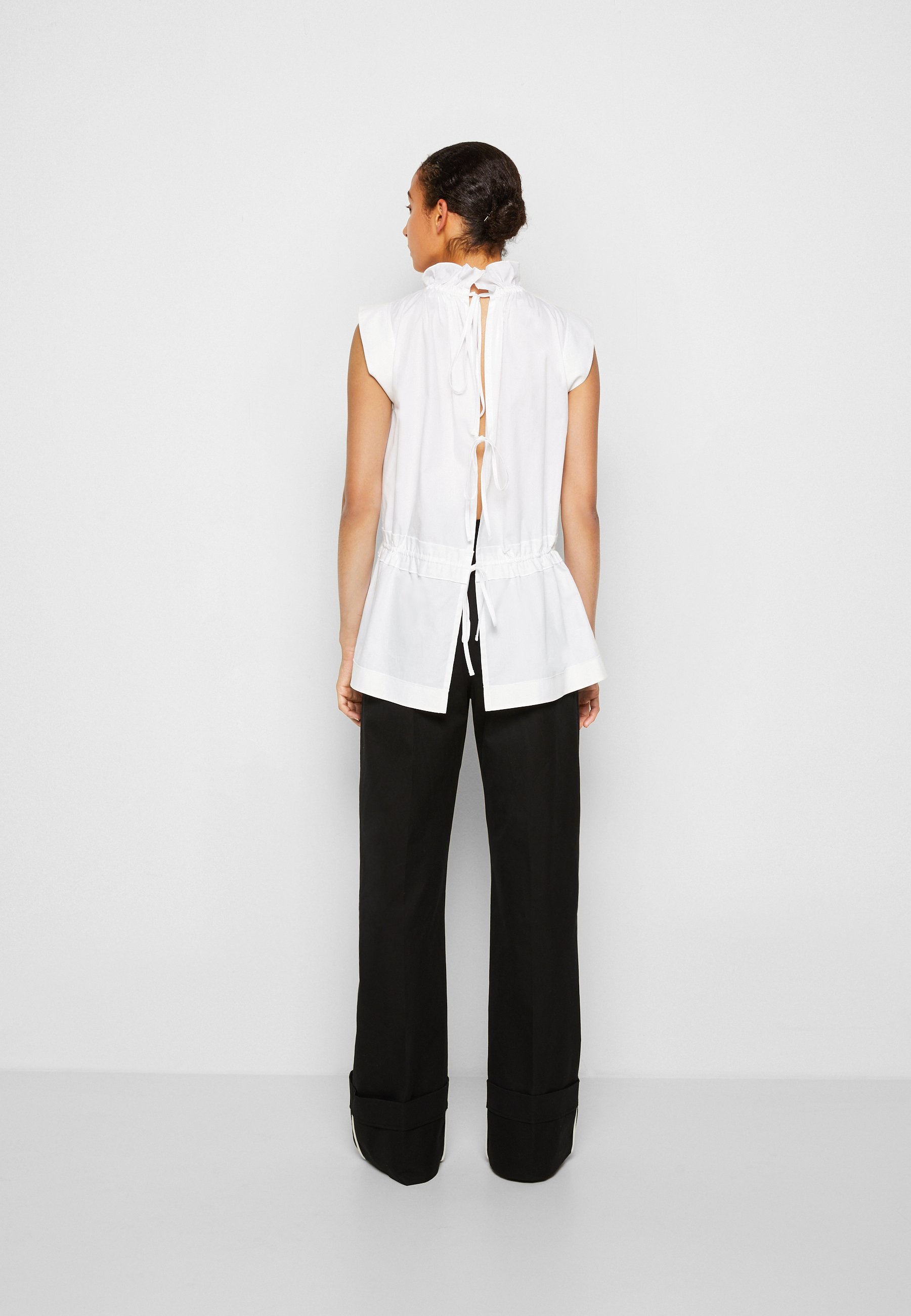Women SLEEVELESS RUFFLE NECK - Blouse Women SLEEVELESS RUFFLE NECK - Blouse
