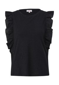 s.Oliver MIT RAFFUNG - T-Shirt basic - schwarz