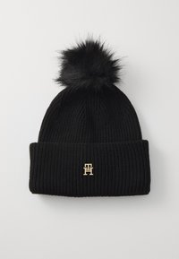 Tommy Hilfiger - ELEVATED CHIC BEANIE POMPOM - Beanie - black Thumbnail Image 1