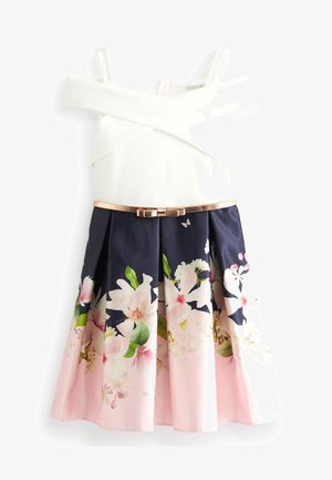 Baker by Ted Baker BAKER BY TED BAKER WHITE FLORAL MOCKABLE DRESS - Vestido de cóctel - white