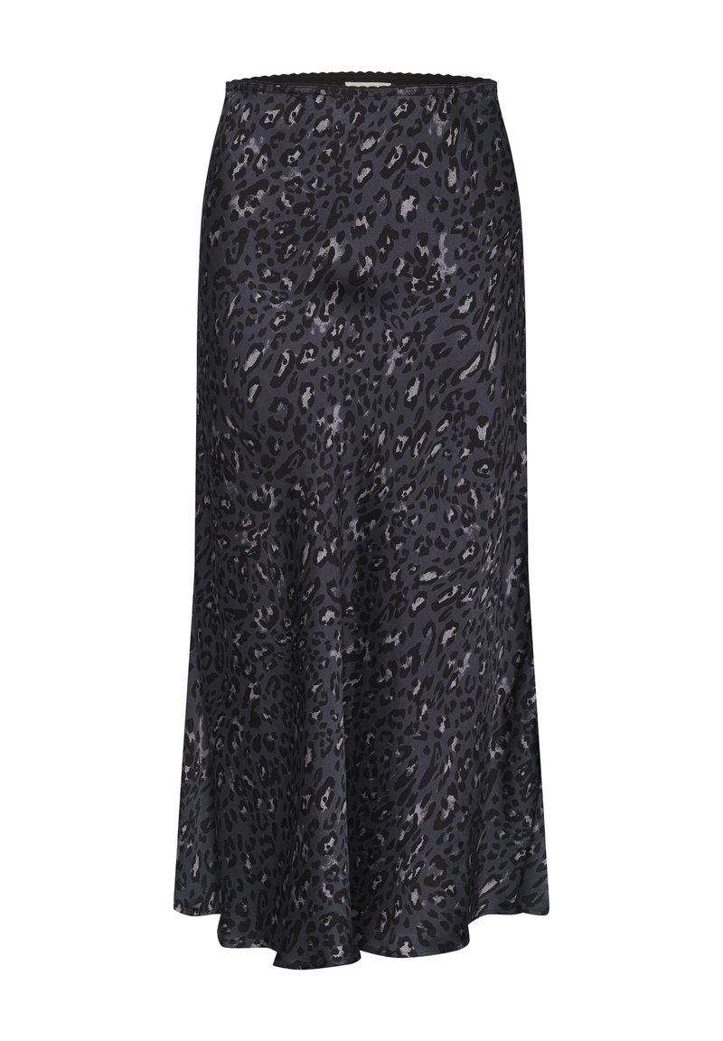 Part Two LAURINA SK A-line skirt dark navy leopard print/dark