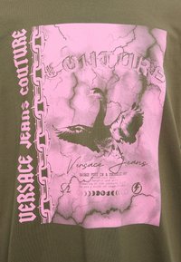 Versace Jeans Couture SWAN LOGO  - T-shirt print - olive
