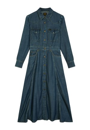 Lee, LONG SLEEVE WESTERN MID CALF DRESS FOR WOMENS - REGULAR FIT . - Denimkjoler - classic blue