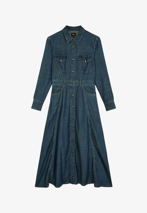 Lee, LONG SLEEVE WESTERN MID CALF DRESS FOR WOMENS - REGULAR FIT . - Denimkjoler - classic blue