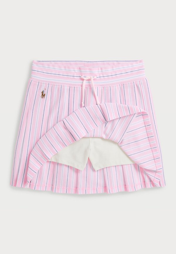 STRIPED PLEATED OXFORD MESH SKORT - A-line skirt3