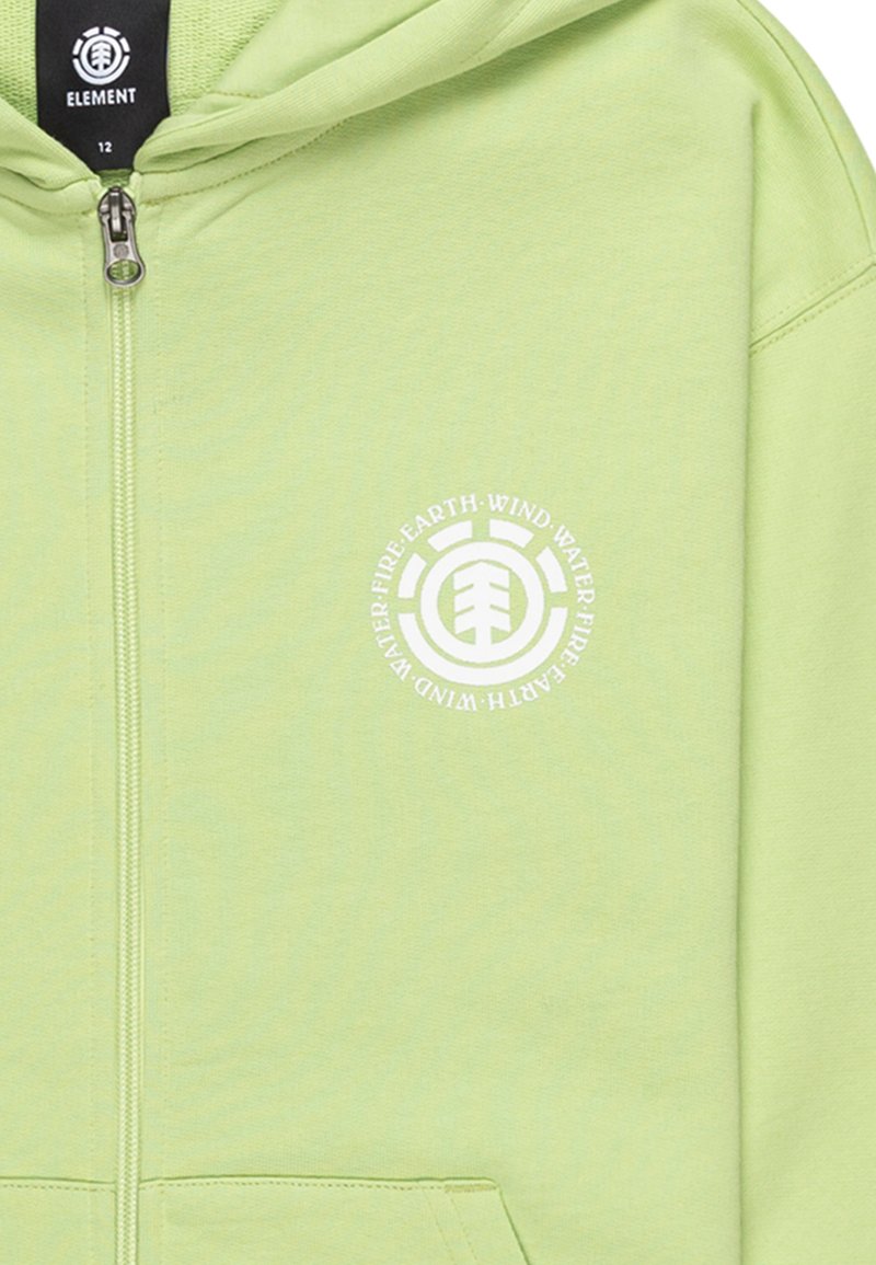 Texture Element Pullover Hoodie Element Zip-up Sweatshirt Green - Main Image