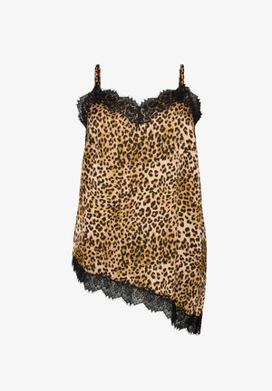 Zizzi, TRÄGERTOP MIT SPITZE UND ASYMMETRISCHEM SAUM - Μπλούζα - braun