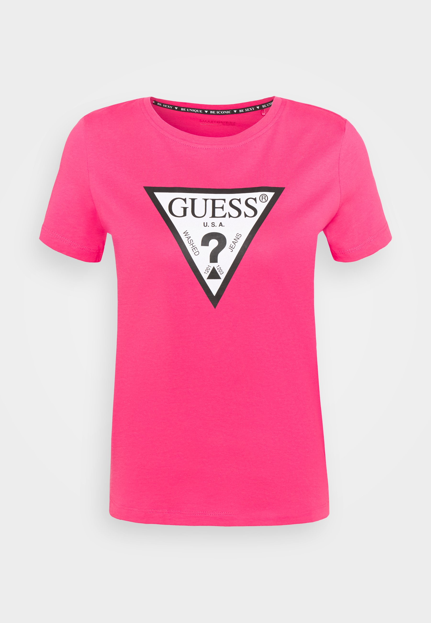 guess pink tee