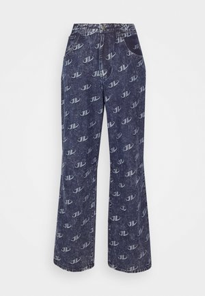 Jaded London BAGGY FIT EMBOSSED LOGO - Avar lõikega teksad - blue