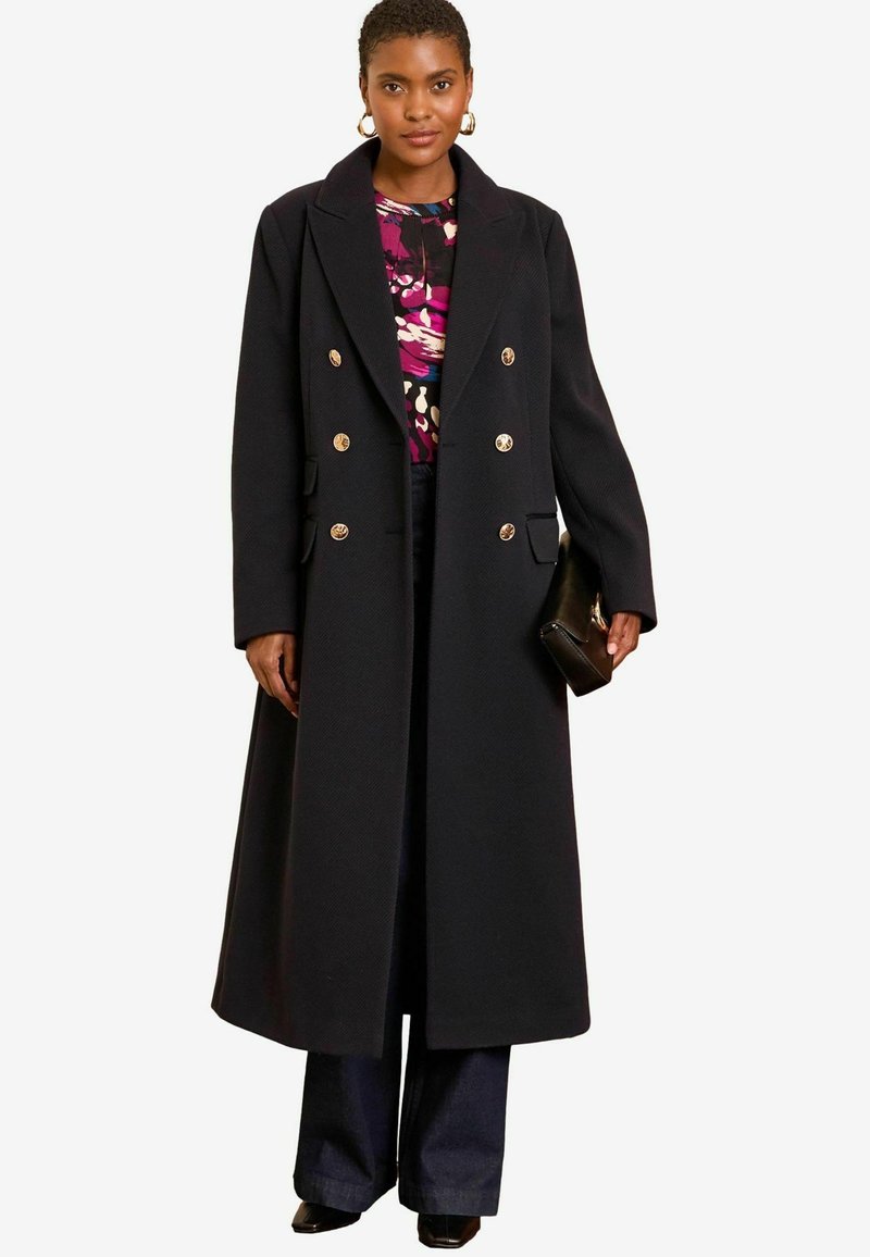 Love & Roses DOUBLE BREASTED HOURGLASS LONGLINE - Klassisk kappa / rock - navy blue