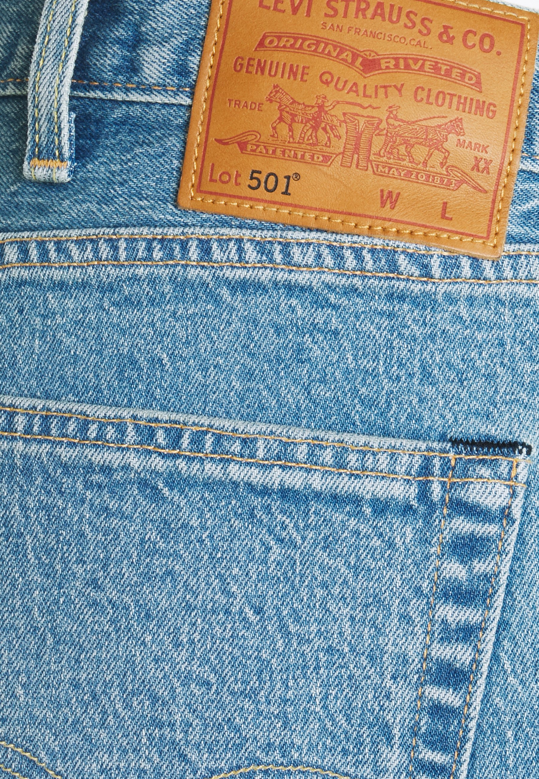 Levi's® Plus 501® ORIGINAL - Relaxed fit jeans - basil sand/light-blue  denim - Zalando.ie
