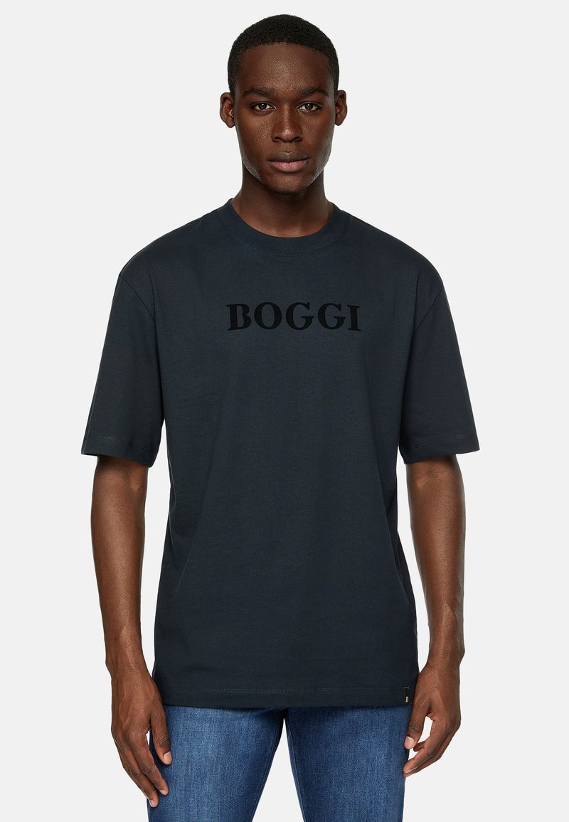 Boggi Milano Triko s potiskem - navy blue