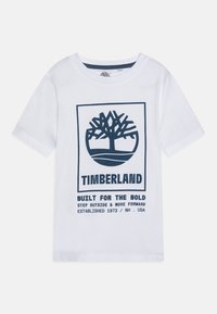 Timberland SHORT SLEEVES - Nyomott mintás póló - blanc