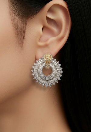 HEBE JEWELS, PARTY & EVENT - Boucles d'oreilles - silver-coloured, gold-coloured & weiss