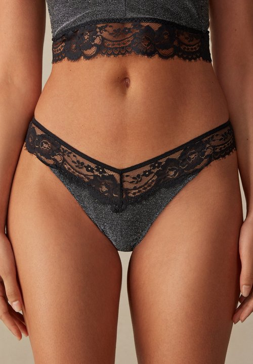 Caresse Tanga in Ink Blue main image 1