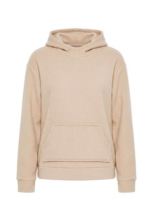 Ulla Popken, FLEECE HOODIE - Hættetrøje - light brown
